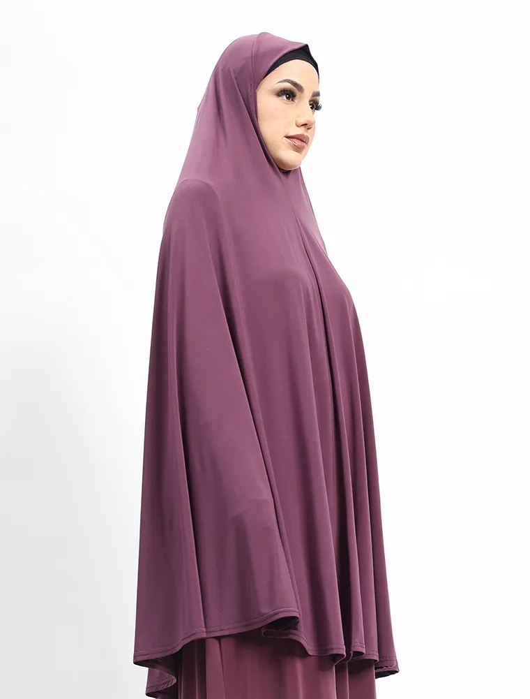 Mauve Plain Jersey Burkah